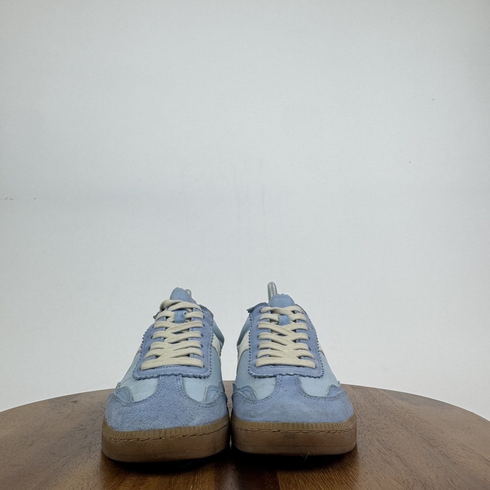 Womens Dolce Vita Notice Blue Leather Lace Up Casual Sneakers Shoes Size 9 M GUC - Picture 3 of 8